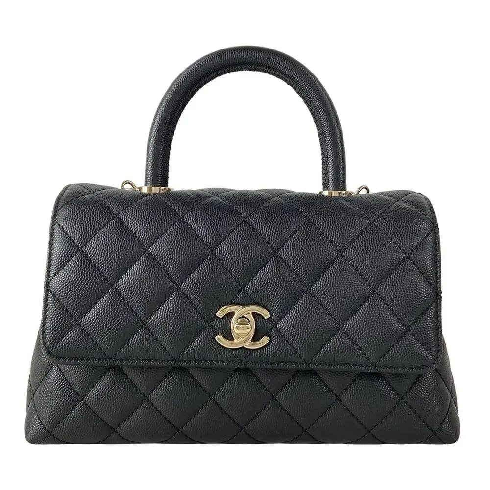 Chanel Small Top Handle Flap Bag/Matelasse/Coco Handle XS Handbag A92990
